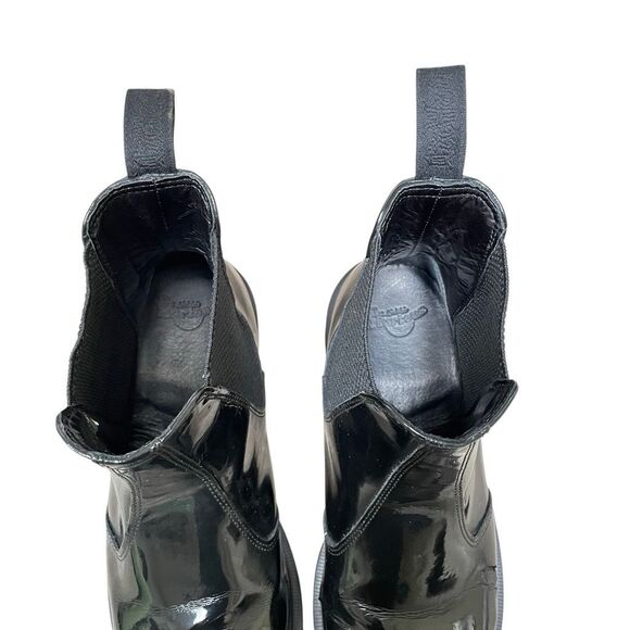 Dr. Martens Flora Smooth patent leather Chelsea boots women’s 9/41black grunge - Picture 6 of 11